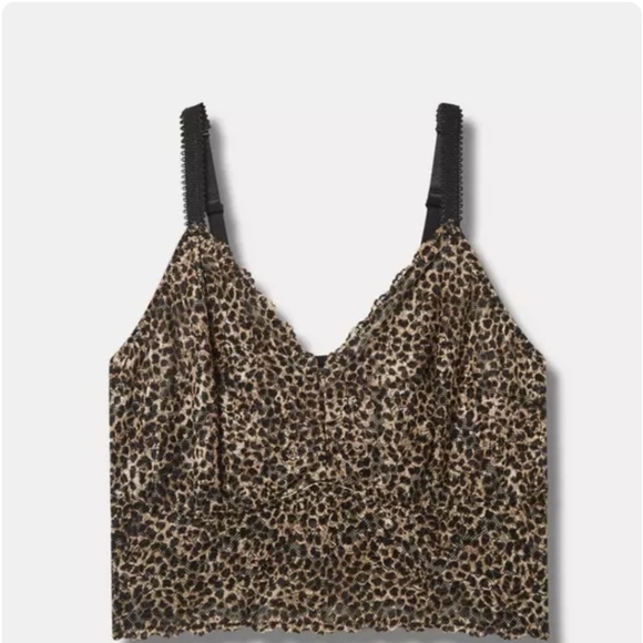 torrid Other - Torrid Leopard Print Unlined Lace Crop Bralette 4x NWT